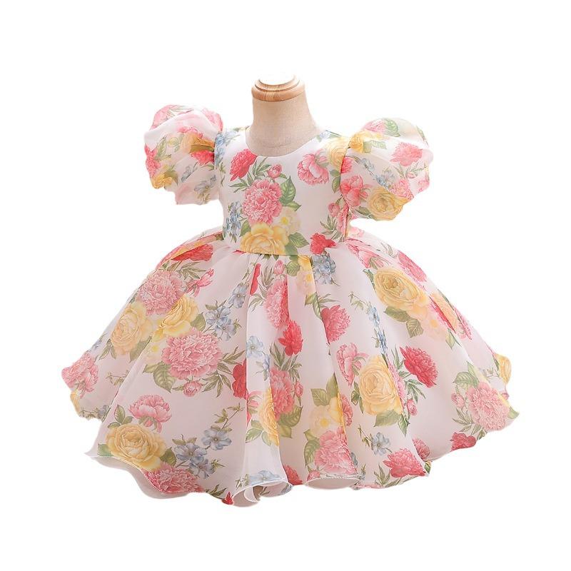 Платье принцессы из смесового хлопка нового стиля 2025 года для девочек