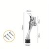 Adjustable Pedals Door Stopper Heavy Duty Mute Zinc Alloy Door Stops with Non-Slip Rubber Tip Hidden Wall Protector