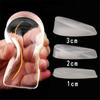 Pair 1~3cm Portable Invisible Soft Taller Height Increase Shoe Insoles Silicone Gel Heel Insert Pad