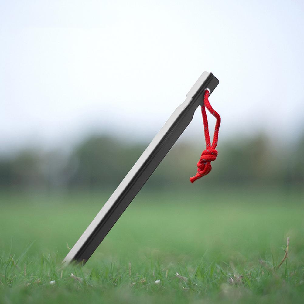 4PCS 23cm Aluminium Alloy Outdoor Lengthen Ultralight Camping Tent Peg Ground Nail StakesSilver