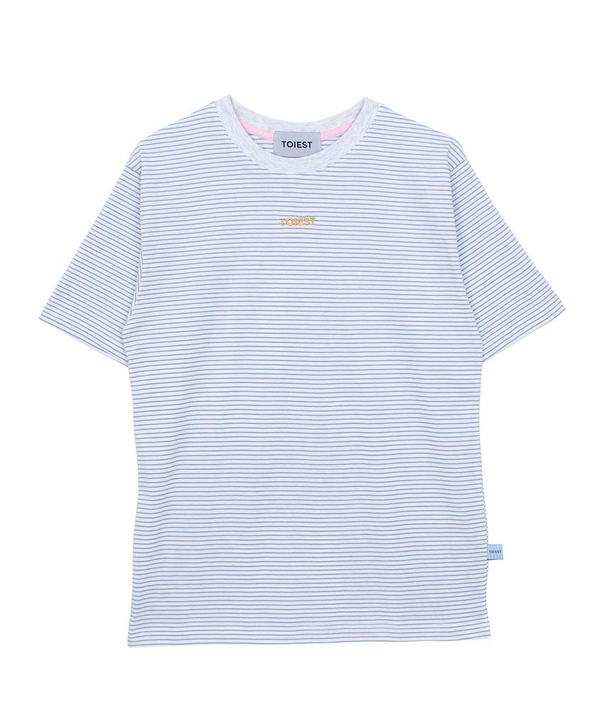TOIEST Powder Blue Striped T-Shirt