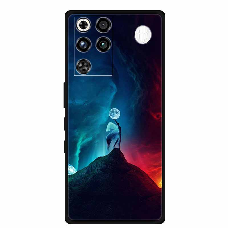 Чехол для телефона ZTE Nubia RedMagic 11 Pro 5G Задняя крышка Черный Силикон ТПУ Мягкий Чехол Для Nubia RedMagic 11Pro Funda Capas
