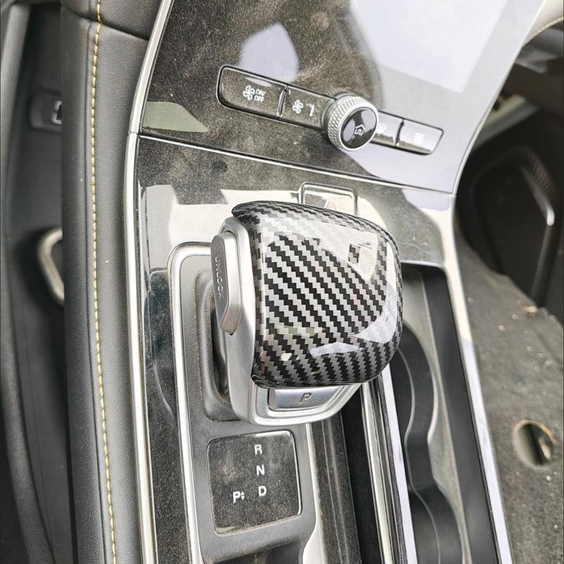 Для MG EHS PHEV Чехол на рычаг переключения передач автомобиля Ручка рычага управления Наклейка ABS под карбон Аксессуары для стайлинга интерьера