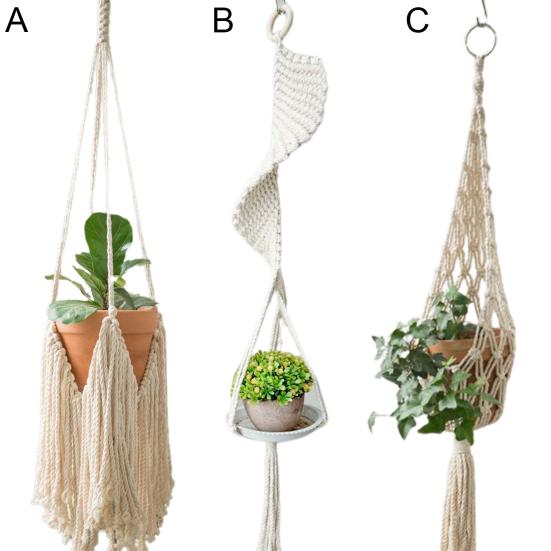 Подвесной кашпо с кисточками, хлопковые цветочные горшки ручной работы, гобелен, сетчатая сумка, домашний декор