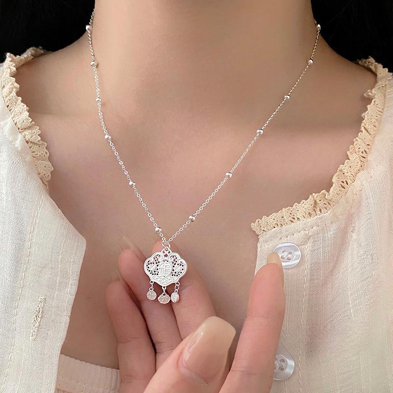 Национальные Ветер и Небесные Чиновники Благословляют Ожерелье Безопасного Замка, Новый Китайский Подарок Для Женщин, Дружелюбная Пара