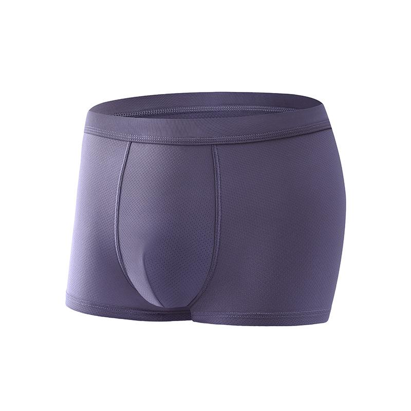 Мужские бесшовные трусы-боксеры Ice Silk с графеновым шаговым швом