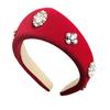 Baroque Crown Hair Hoop Elegant Vintage Hair Accessories Simple Rhinestone Pearls Hairband  Party
