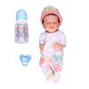 Lifelike Baby Doll 12 Inch Soft Silicone Newborn Infant Doll with Clothes Feeding Bottle Children