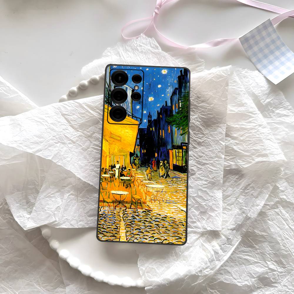 Чехол для телефона с картиной Ван Гога маслом для Samsung S 24 Fe 25 Ultra Plus 20 Lite 21 30 22 23 24 22 Ultra 5G Fundas