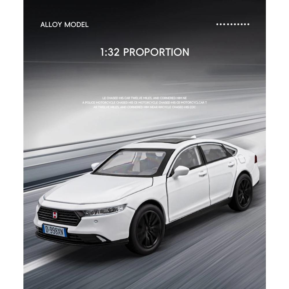 1/32 Honda Accord Alloy Muscle Car Model Sound and Light Pull Back Children's Toy Collectibles Birthday Gift