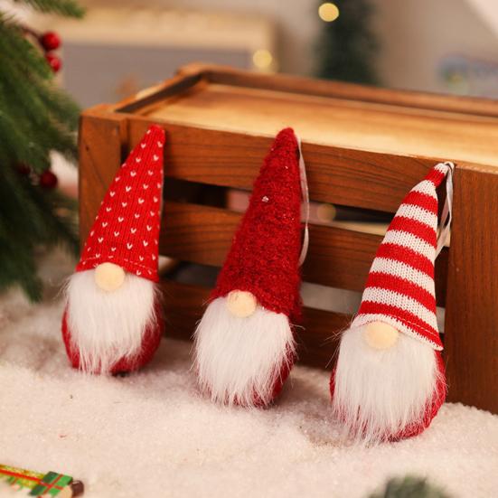 Christmas Gnome Ornaments Plush Faceless Doll Xmas Tree Hanging Decoration for Holiday Home Tree Decor