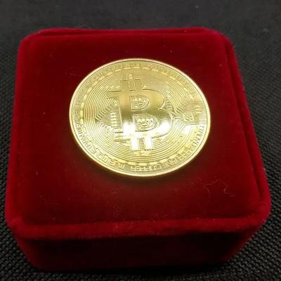 Позолоченная монета Bitcoin, коллекционная художественная коллекция, подарок, физическая памятная монета Casascius, антикварная имитация, С днем рождения
