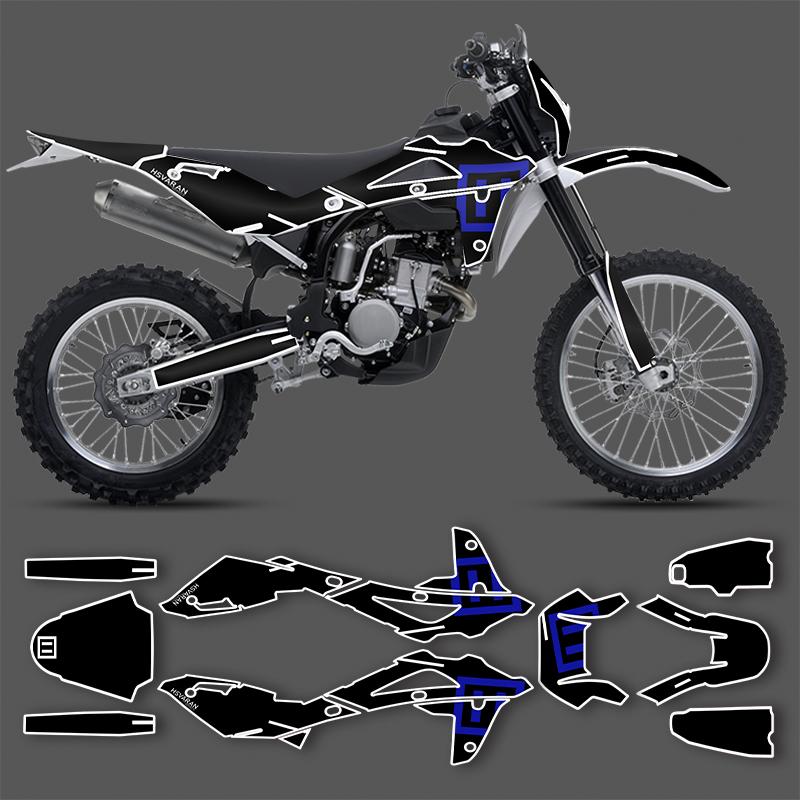 PowerZone Custom Team Graphics Decals Stickers Kit For Husqvarna 08-13FE250 2008-2013 Stickers 07