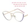 Triangular Cat Eyes Cutout Frame Clear Lens Glasses Oval Simple Myopia Nerd Spectacles Degree -0.5 -1.0 -2.0 -3.0 -4.0 To -6.0