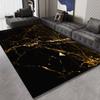 Marble Abstract Style Big Size Living Room Rug Non-slip Easy Clean Entrance Black Mat Soft Foldable Office Lounge Decor Carpet