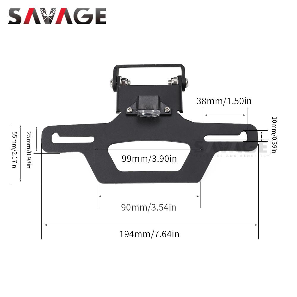 ZX-4R ZX-25R Rear License Plate Holder For KAWASAKI NINJA ZX4R ZX4RR ZX25RR Motorcycle Tail Tidy Fender Eliminator LED Light
