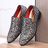 Роскошные кожаные туфли для мужчин, свадебные вечеринки, ночные клубы, принтованные модные мужские классические лоферы, мокасины, мужские туфли на плоской подошве для вождения на открытом воздухе