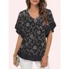 Women's Fungus Round Neck Ultra-thin Chiffon Printed Short-sleeved T-shirt