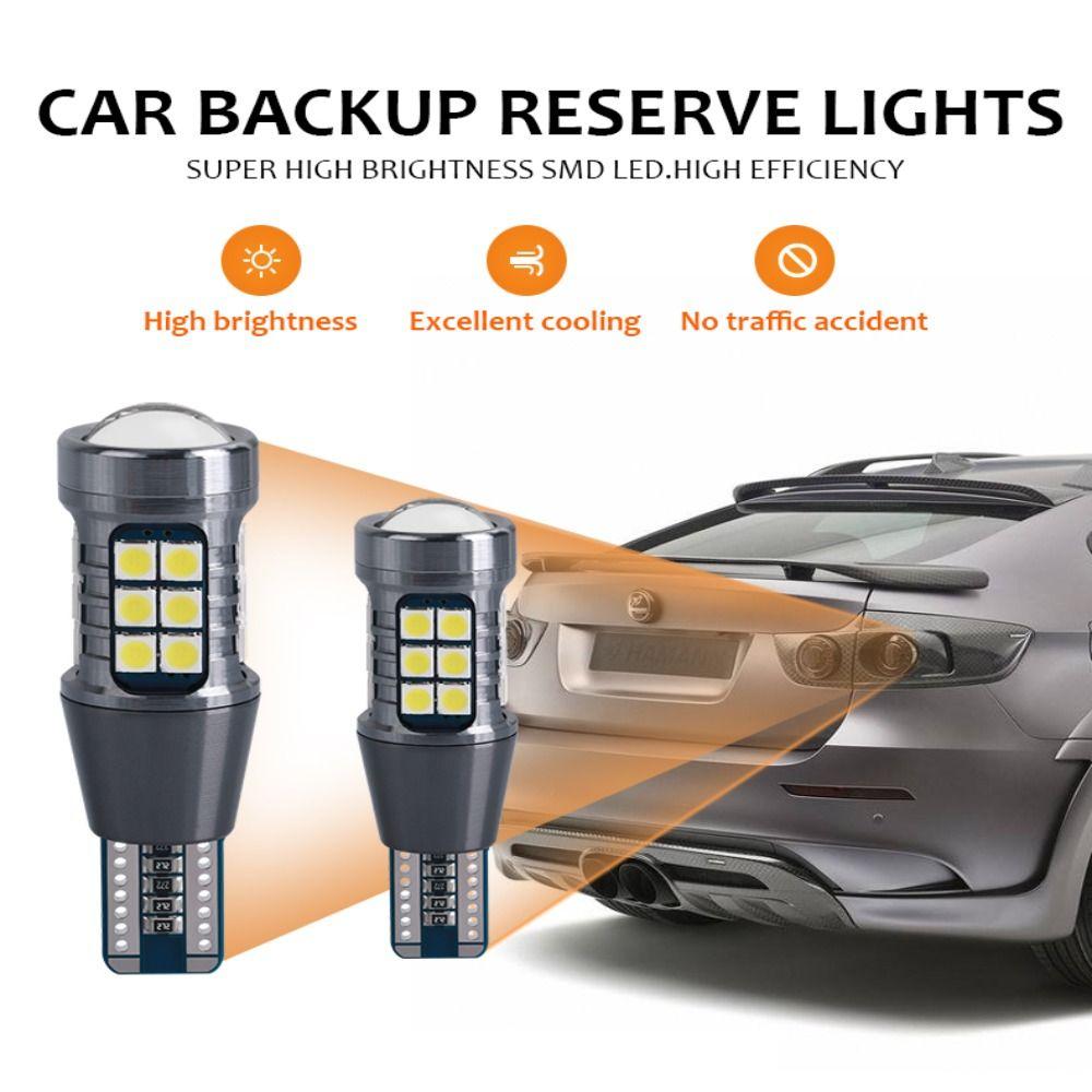 2 шт. новый автомобильный задний фонарь W16W 12 В T15 автомобильный сигнальный фонарь супер яркий светодиодный фонарь заднего хода универсальный автомобильный аксессуар три цвета