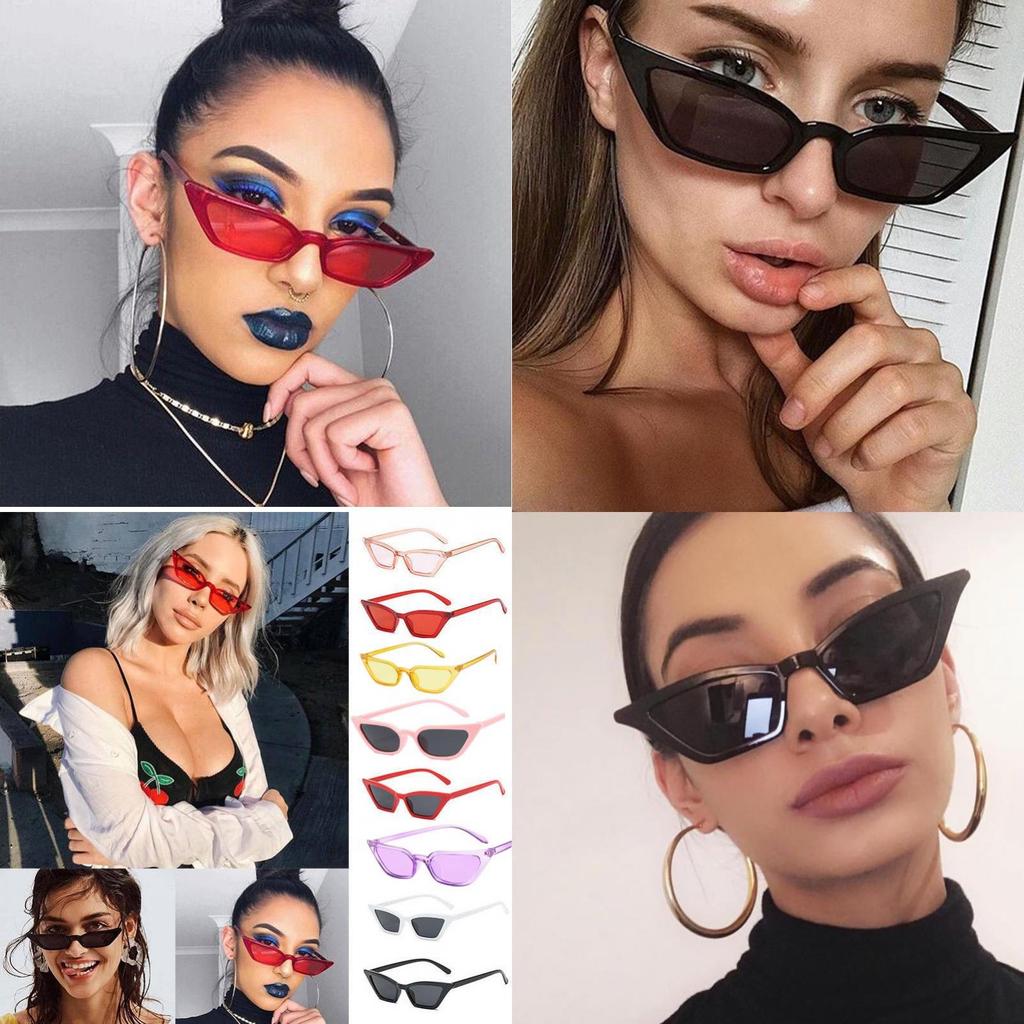 Trendy Women Cat Eye Design Sunglasses With Retro Small Eyeglass And Uv Protection