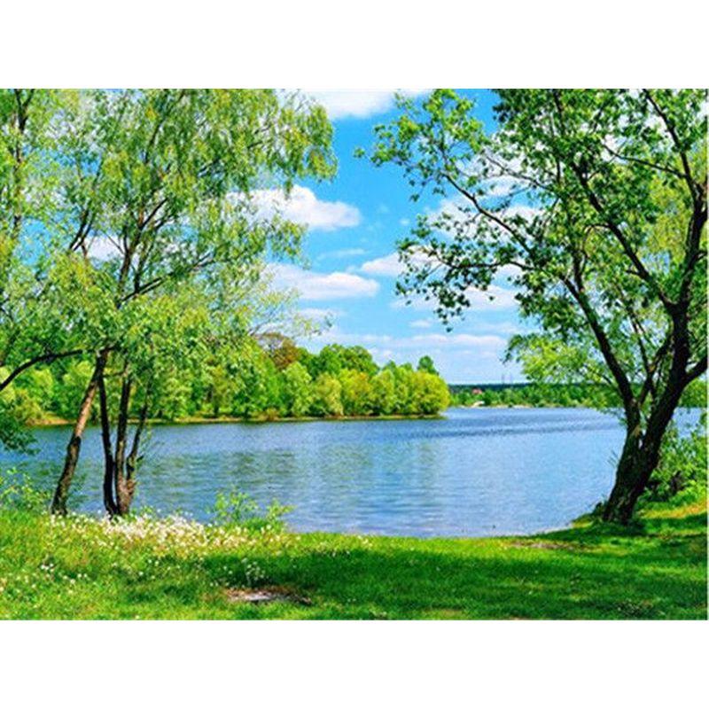 Алмазная картина «Дерево», полный круглый набор со стразами, алмазная вышивка, пейзажная мозаика, летняя вышивка крестом, настенное искусство