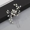Ручная работа Выпускной Искусственный Жемчуг Кристалл Стразы Женский Головной Убор Вилка для Волос Заколка Аксессуары для Волос