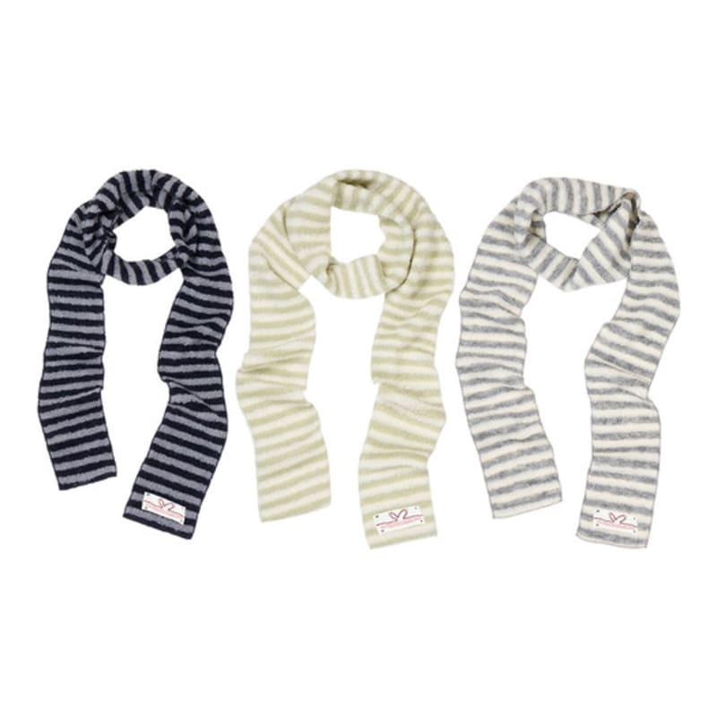 muwm Fuzzy Stripe Muffler (3 Colors)