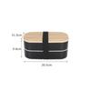Wooden Cover Japanese Bento Box 1200ML Food Container Outdoor Divided Lunch Box  For Kids