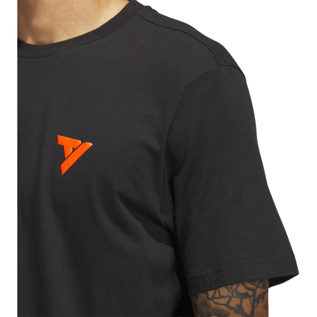 adidas Trae Young Prince Of Atlanta Signature Баскетбольный принт с круглым вырезом Спортивная мужская футболка Черные II7795