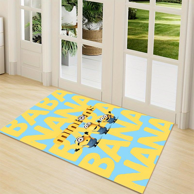 Minions Banana Background Carpet Rug Soft Washable Antislip Home Living Room Sofa Mats Personalized Christmas Rug