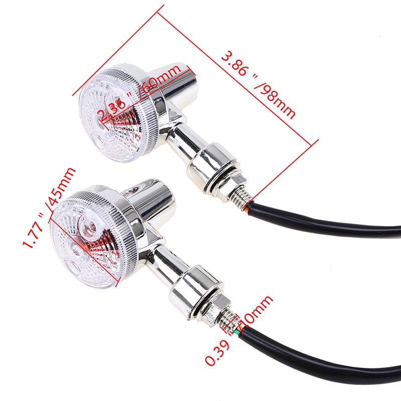 2 шт. мотоциклетные круглые светодиодные указатели поворота, задний мигающий фонарь, супер яркая лампа 12 В, мигающие фонари, универсальные аксессуары