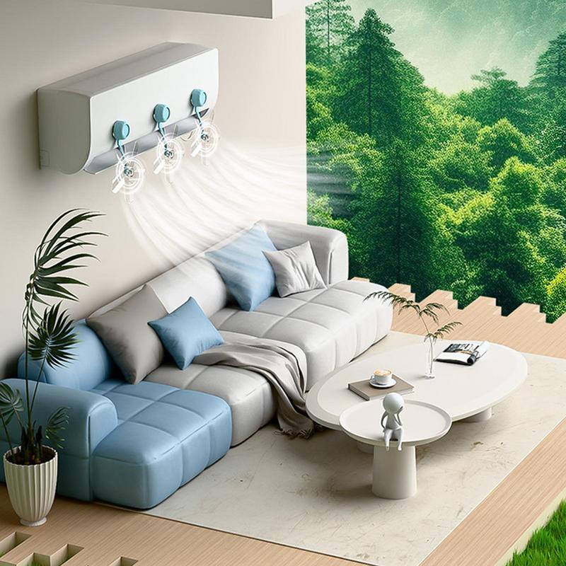 Комплект из 3 дефлекторов воздуховода на присосках, дефлектор воздуха для HVAC, защита от прямого потока, направляющие заслонки для направления ветра для детской комнаты