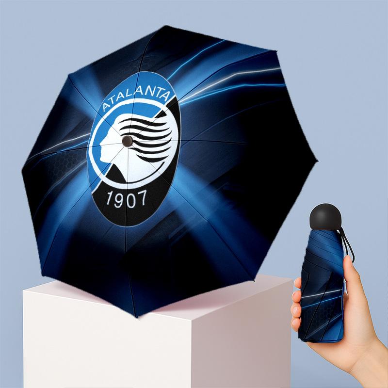 Мини 5-складной карманный зонт Atalanta FC Компактный легкий Защита от УФ-лучей дождя и солнца Зонт Портативный дорожный зонт