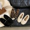 Jaguar Hair Mary Jane Mao Mao Shoes Women's Shoes 2025 New Autumn and Winter Plush Cotton Shoes Warm Plush Single Shoes