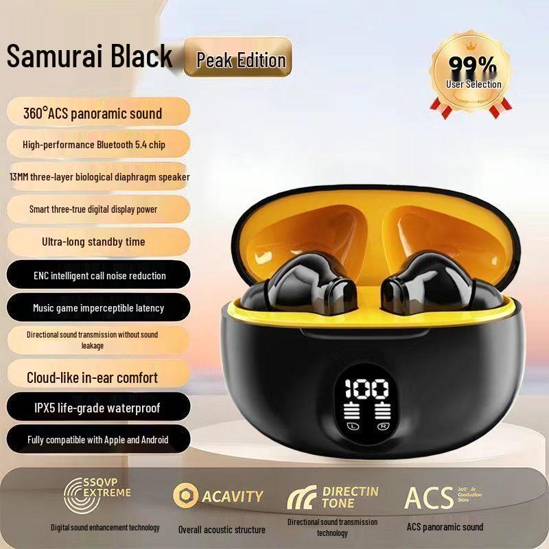 Беспроводные Bluetooth-наушники, лидеры продаж: Долгое время работы от батареи, Цифровой дисплей, Низкая задержка, Универсальная посадка для смартфонов