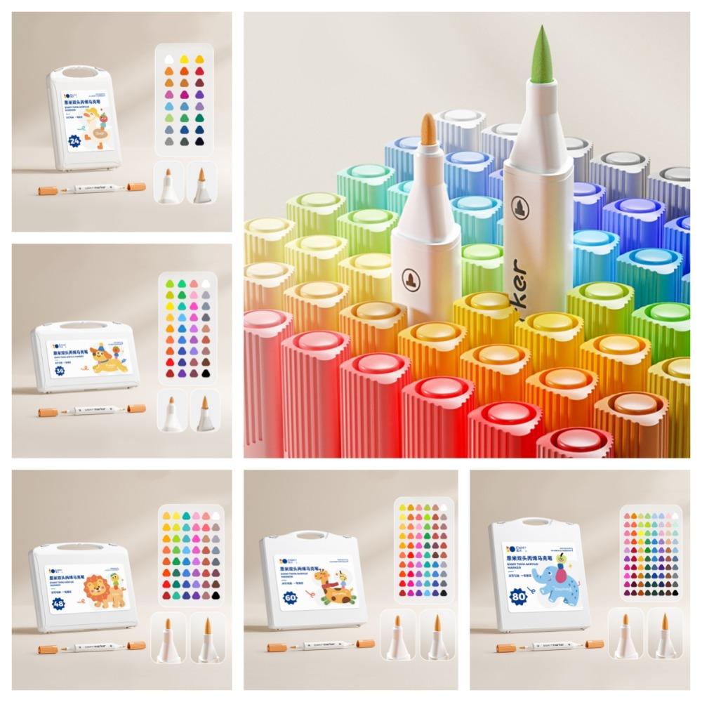 Fineliner Drawing Dual Tip Brush Acrylic Paint Marker Child Painting Graffiti Pens  DIY Crafts