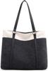 Tote Bag Canvas A4 Bag Large Capacity Shoulder Bag Shoulder [manukori] Women's (black)