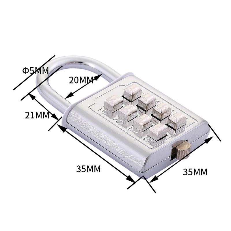 8-значный пароль, кодовая комбинация, навесной замок, цинковый сплав, чемодан для багажа, дорожный код, умный замок, кодовый ключ, противоугонный замок