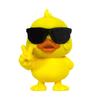 Забавная Декоративная Фигурка Утки Желтого Цвета, 3D Печать, Статуэтка с Живыми Выражениями, Современный Акцент для Дома, Милые Миниатюрные Настольные Украшения для Офиса