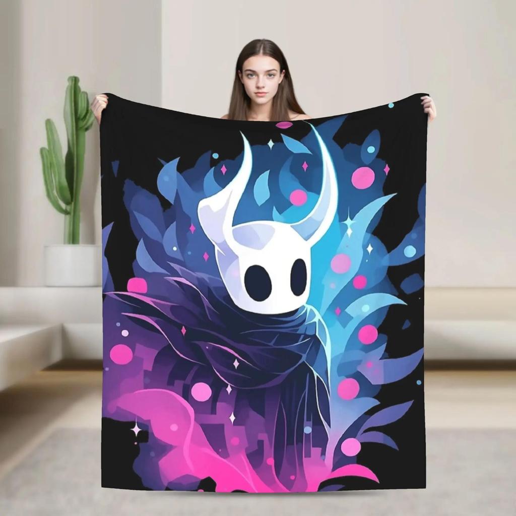 Hollow Knight Japanese Anime Flannel Blanket Soft Warm Throw for Kids Home Decor Bed Sofa Cover Autumn Winter