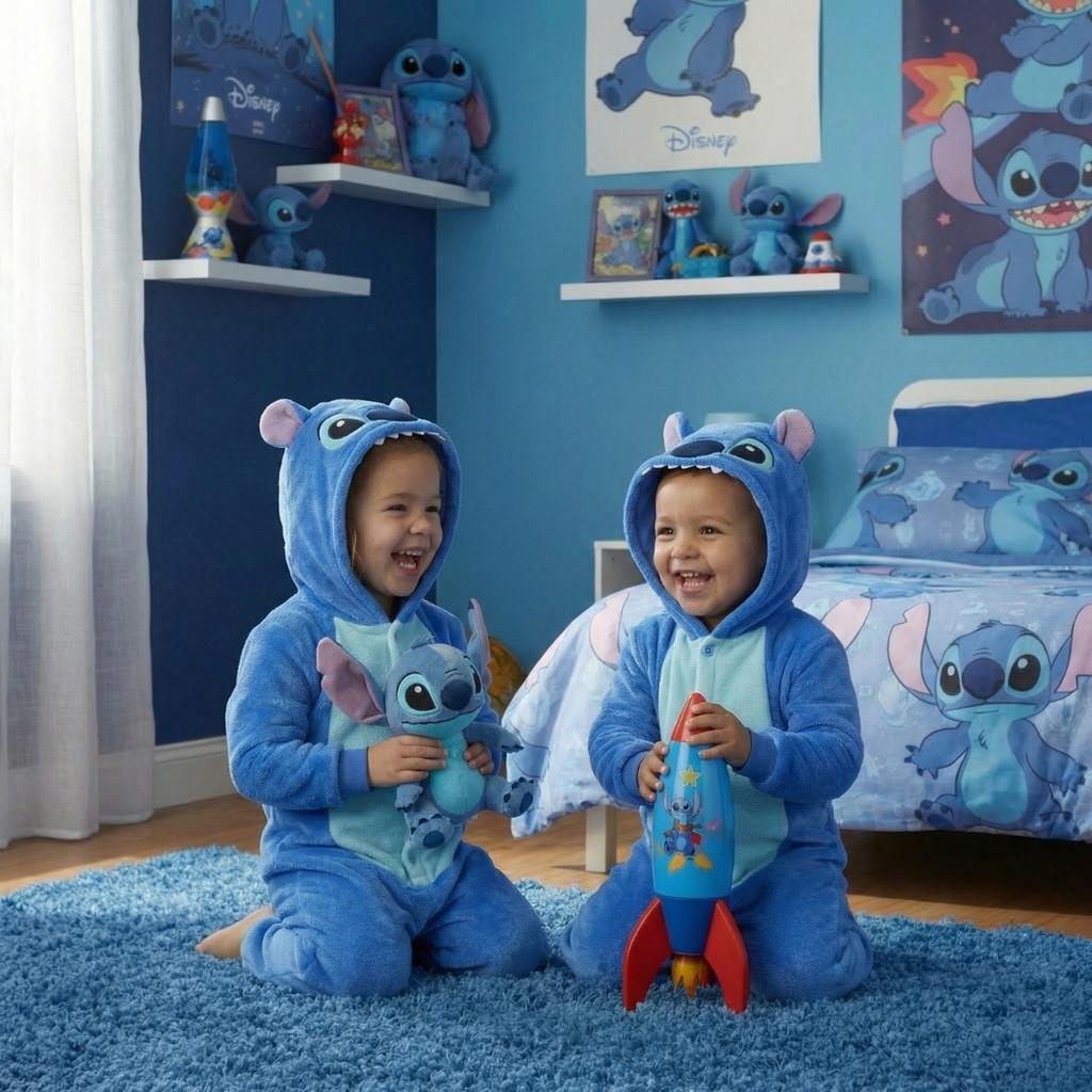 Piżama Onesie Przebranie Śpiochy Disney Stitch Niemowlę 100: 85-90 Cm