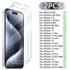 2PCS Tempered Glass for iPhone XR XS X 8 7 6S 6 Plus Screen Protector For iPhone16 15 14 13 12 Mini 11 Pro Max Glass