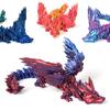 3D Printed Dragon Crystal Flying Dragon Ornament Movable Wing Dragons Landscape Decoration Ornaments Dragon Egg Toys for Kids