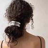 Cool Elegant Temperament Geometric Metal Hair Rope for Woemn Korean Style High Elasticity Does Not Hurt The Hair Scrunchies Fash