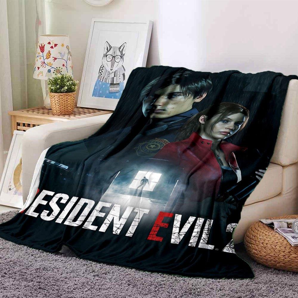1 шт. Плед Resident Evil 8 Мягкий теплый плед для дома, офиса, путешествий Всесезонное уютное постельное белье Подарок, Уютный офисный аксессуар