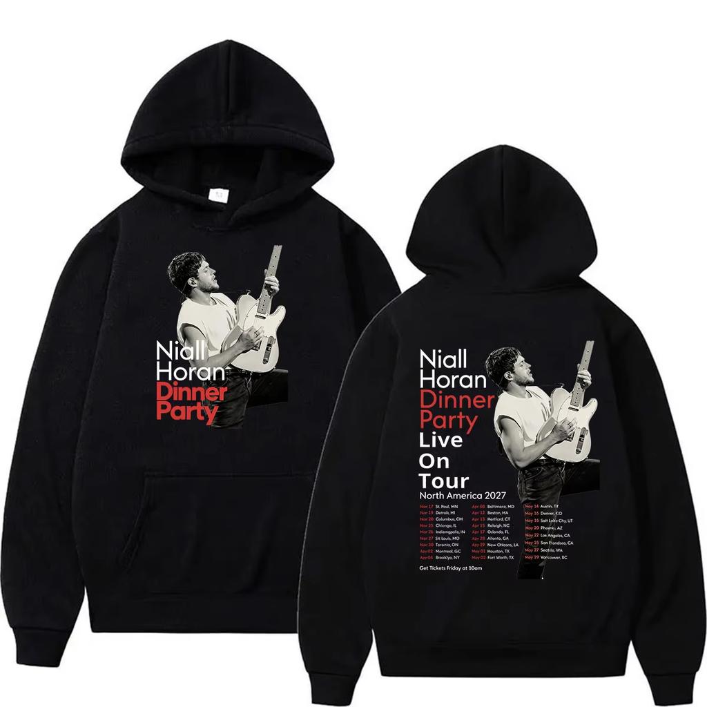 Rapper Niall Horan Dinner Party Live on Tour 2027 Print Hoodie Men Women Harajuku Fashion Casual Sweatshirt Trendy Streetwear for Daily Looks