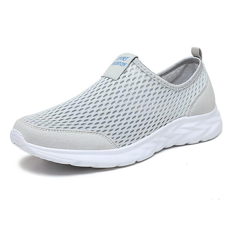 Men's Shoes Mesh Sneakers Summer Lightweight Men Running Shoes Slip On Couple Casual Shoes Outdoor Flat Women Loafers Size 38-48