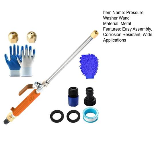 Pressure Washer Wand High Pressure Power Jet Washer Portable Car Washing Wand with Hose Quick Connector for Car Window Garden Cleaning
