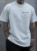 Latest model trendy Unisexs loose cotton Tshirt with Milanstyle Italian print breathable comfortable soft top