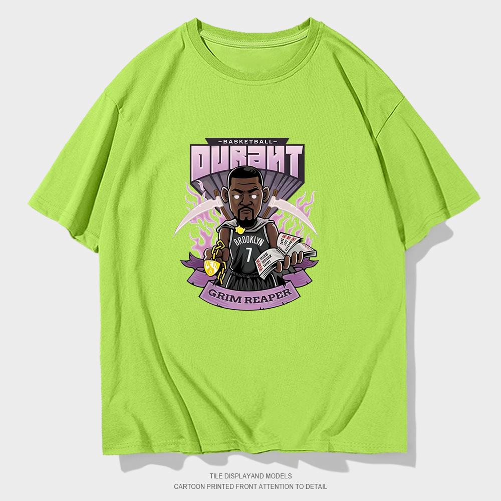 2022 Summer Nets Durant Basketball Training T-Shirt Men's Cotton Loose Large Size Casual Short Sleeves